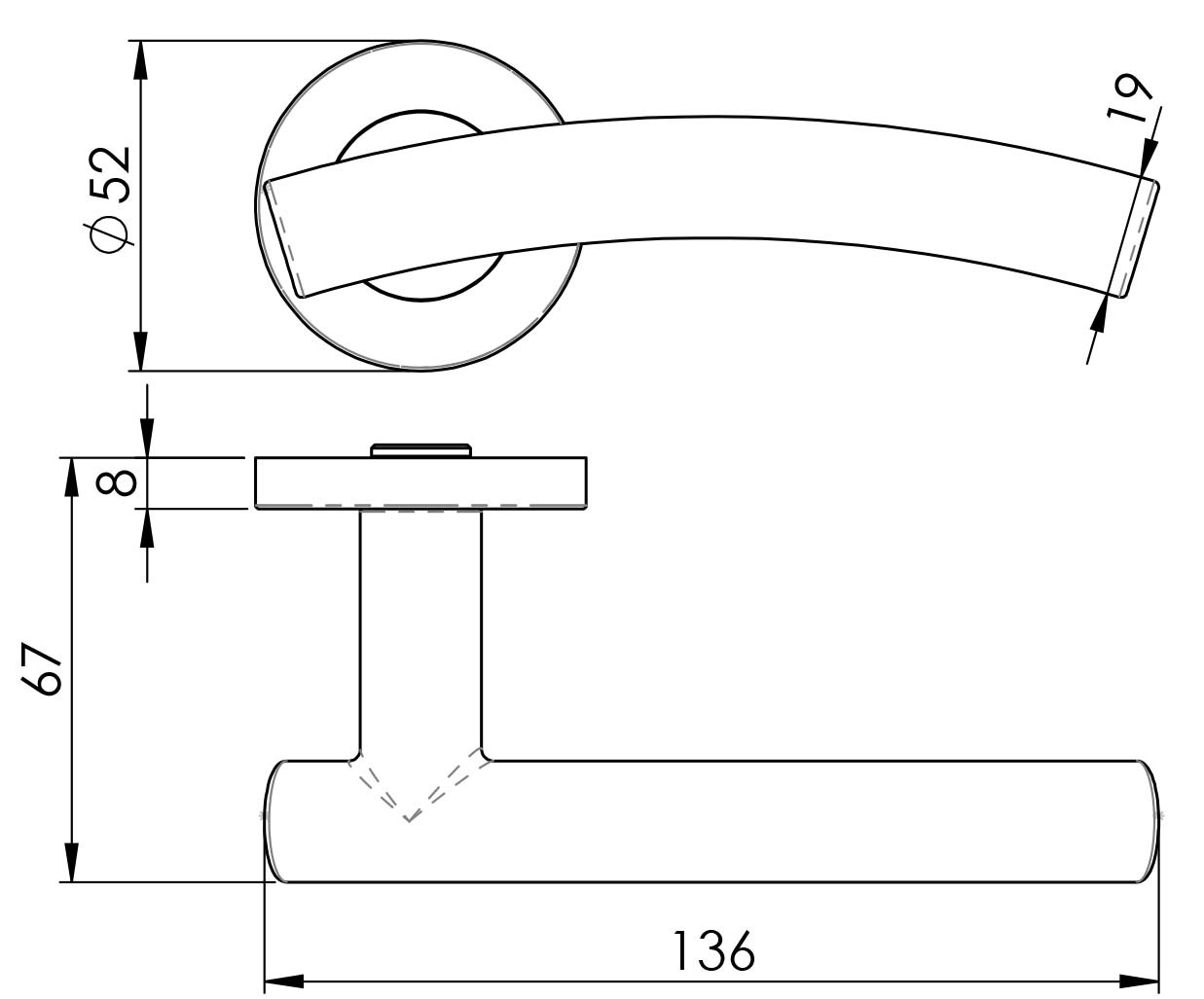 Carlisle Brass Eurospec Curved Lever On Sprung Round Rose Grade