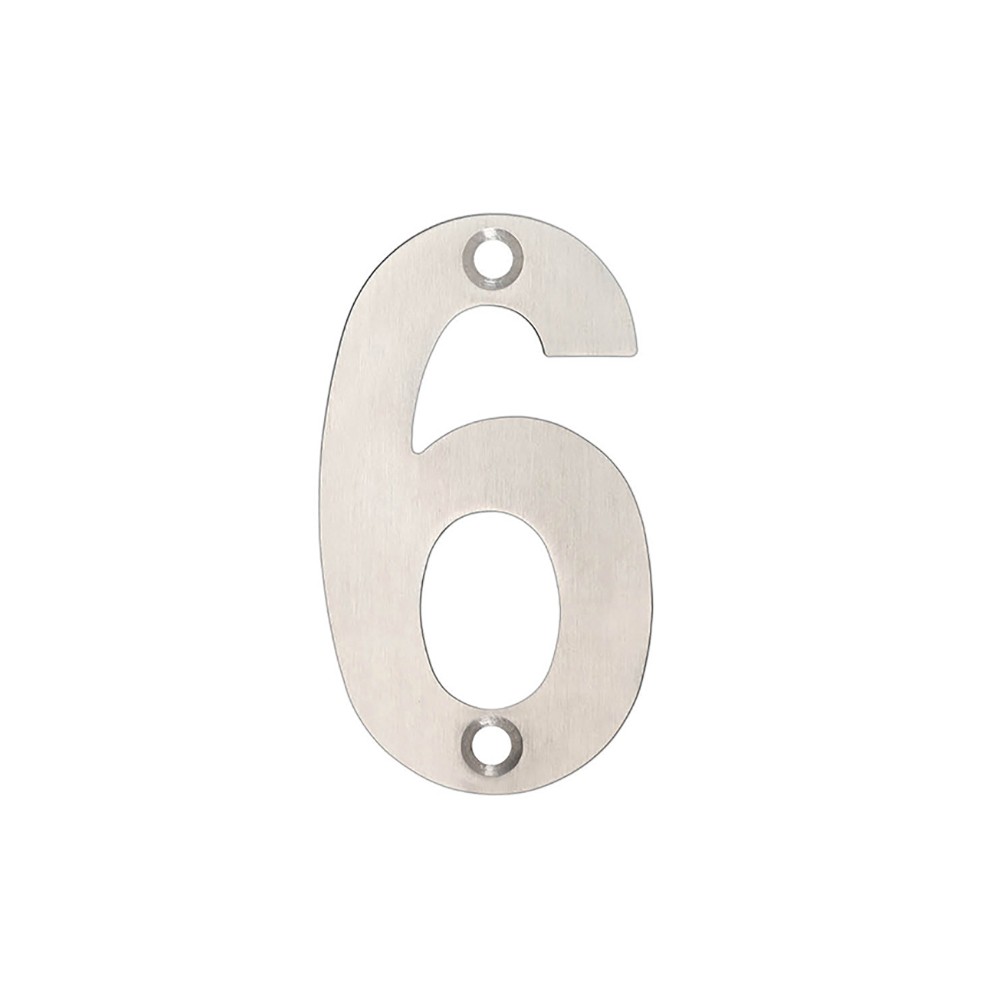 Satin Stainless Steel Antimicrobial Number 6 - Available in 50mm, 75mm & 100mm