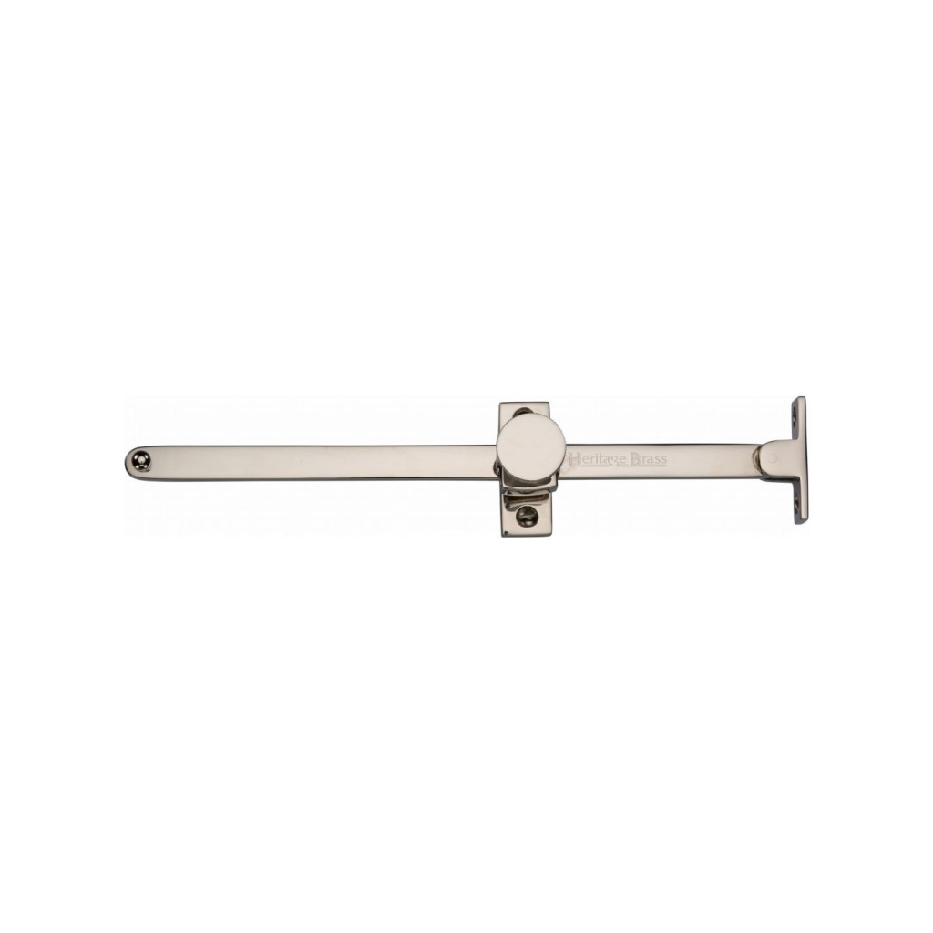 M Marcus Heritage Brass Casement Window Stay, Sliding Design 254mm