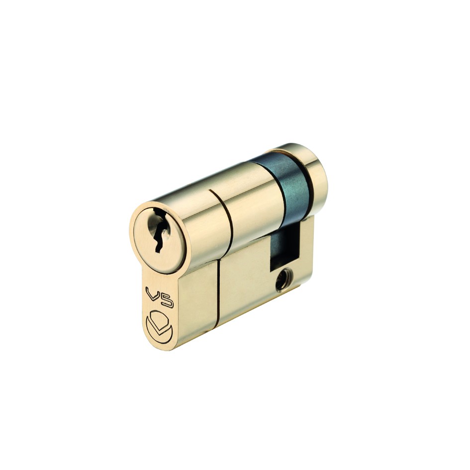 Polished Brass Euro Profile Single Cylinders (K) – Keyed to Differ