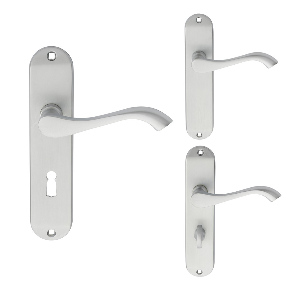 Carlisle Brass Andros Lever on Plate - Satin Chrome Plate