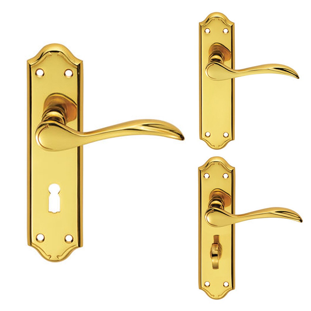 Carlisle Brass Madrid Lever on Plate - Polished Brass