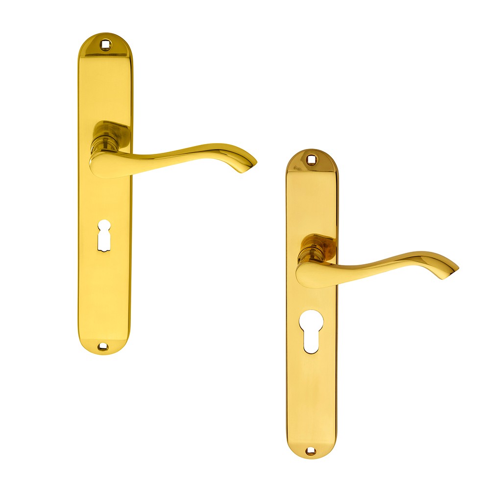 Carlisle Brass Andros Lever on Long Plate - Polished Brass