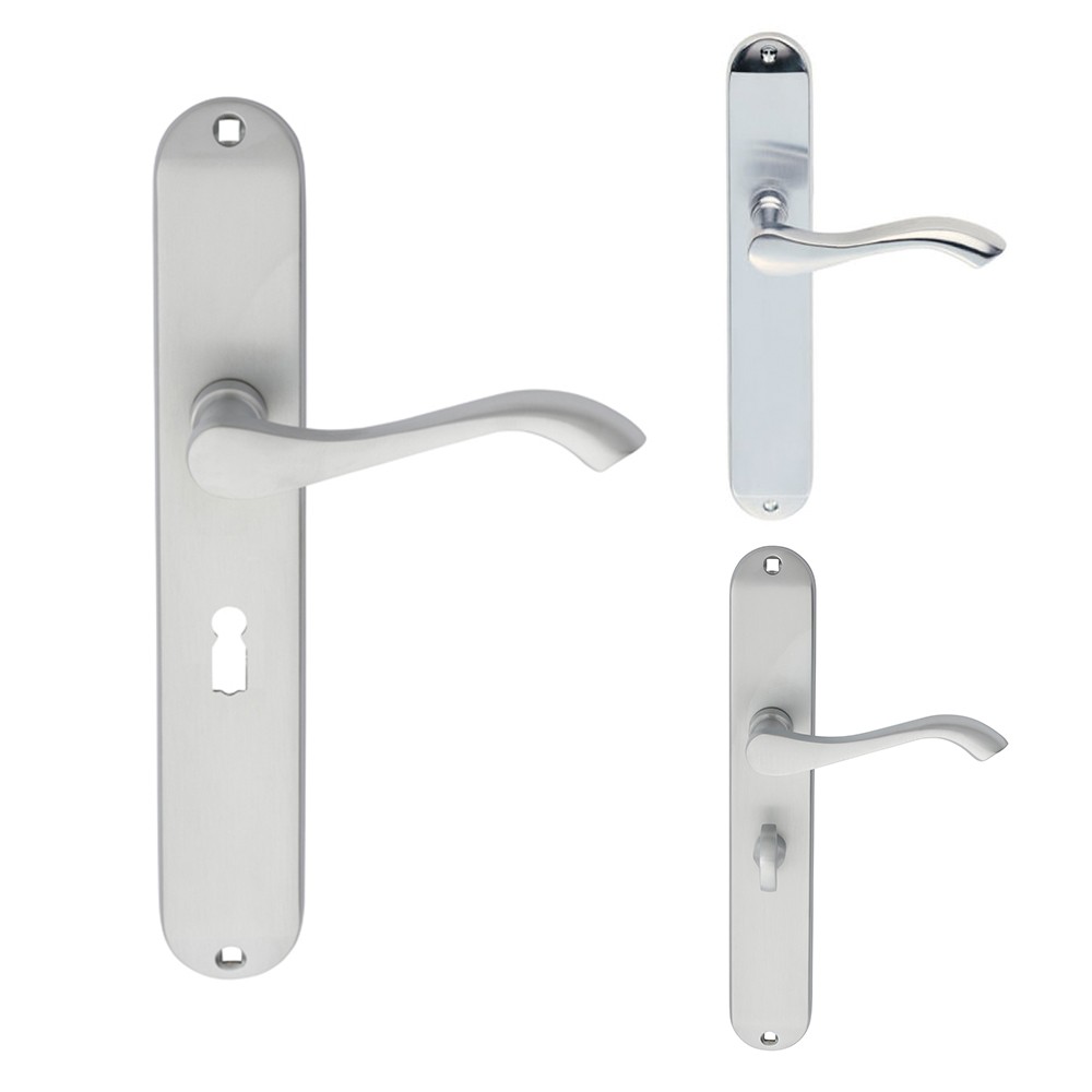 Carlisle Brass Andros Lever on Long Plate - Satin Chrome Plate