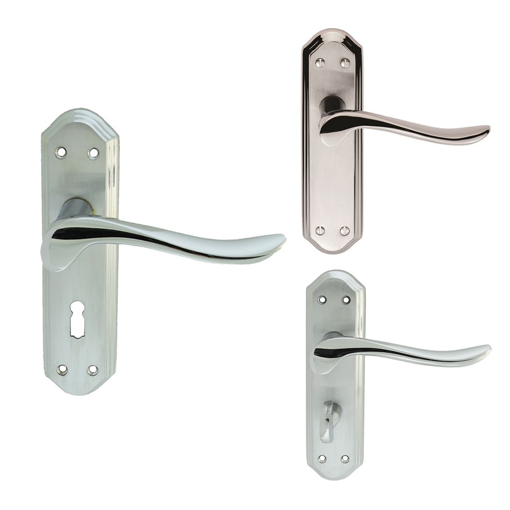 Carlisle Brass Lytham Lever on Plate - Satin/Polished Chrome Plate