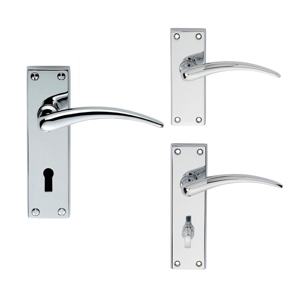 Carlisle Brass Wing Lever on Plate - Polished Chrome Plate