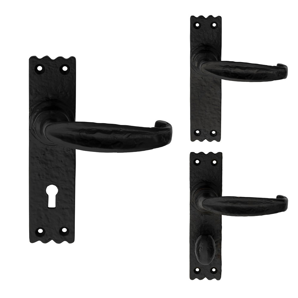 Carlisle Brass Slimline V Lever on Plate - Antique Black