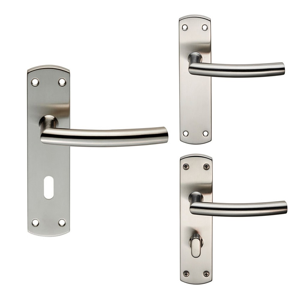 Carlisle Brass Eurospec Steelworx Residential Arched Lever on Plate - Satin Stainless Steel