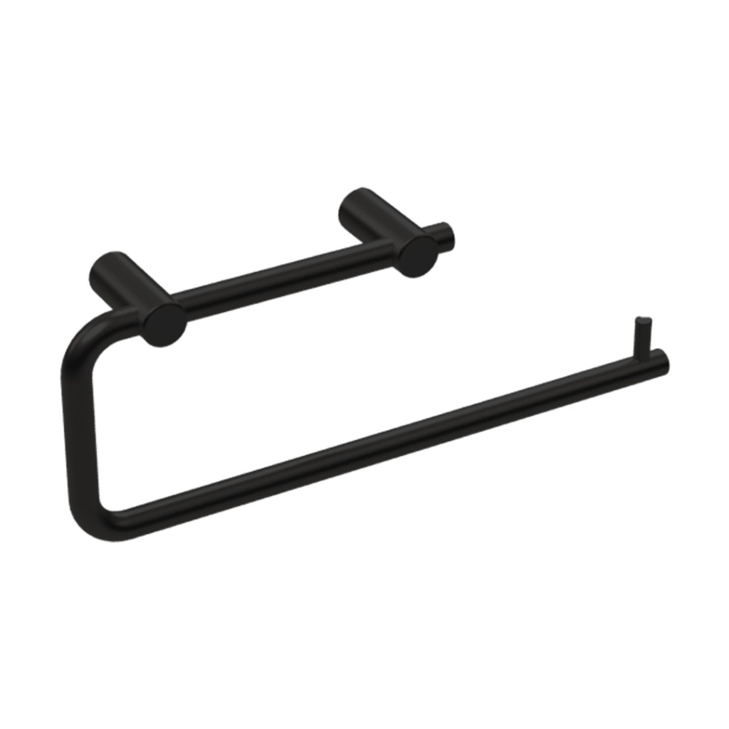 Matt Black Antimicrobial Eco-Friendly Double Toilet and Kitchen Roll Holder Secret Face Fixing