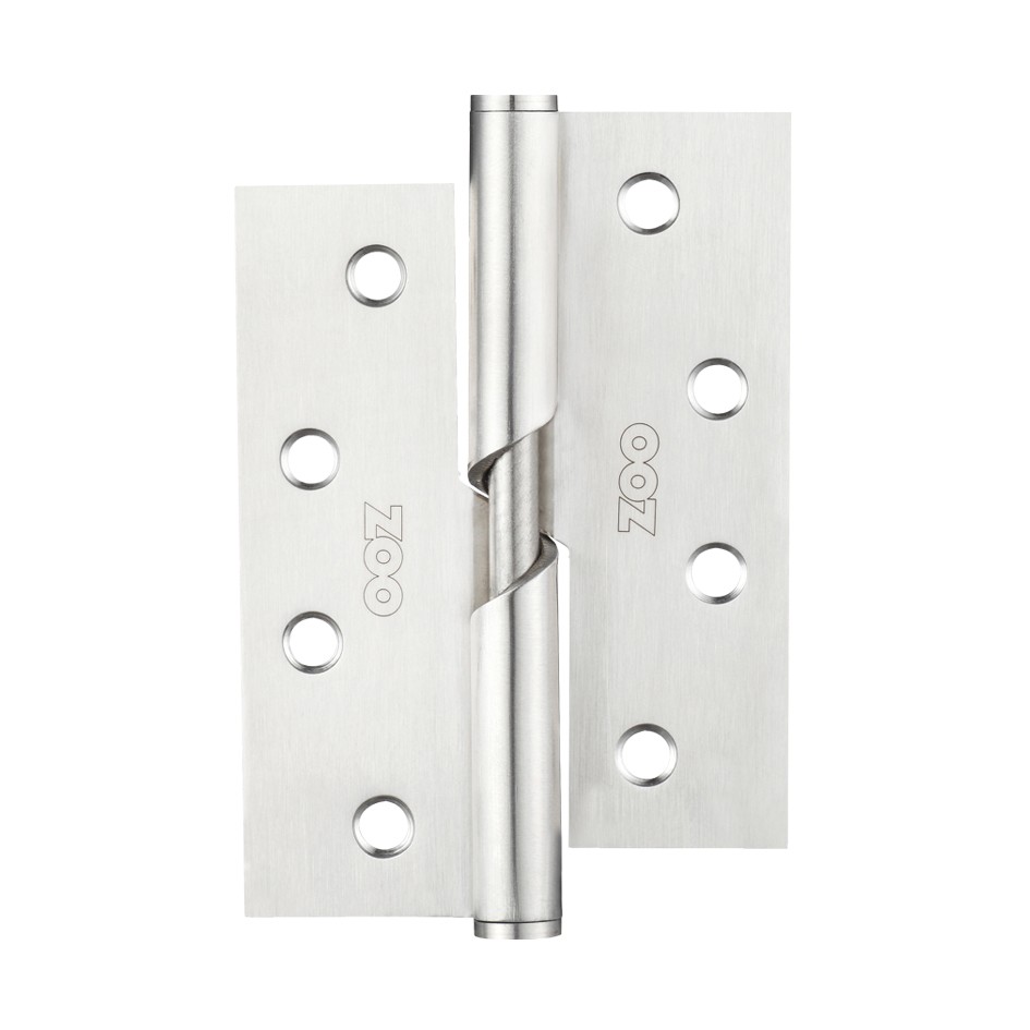 Satin Stainless Steel Antimicrobial Rising Butt Hinges 102mm x 76mm x 2.5mm