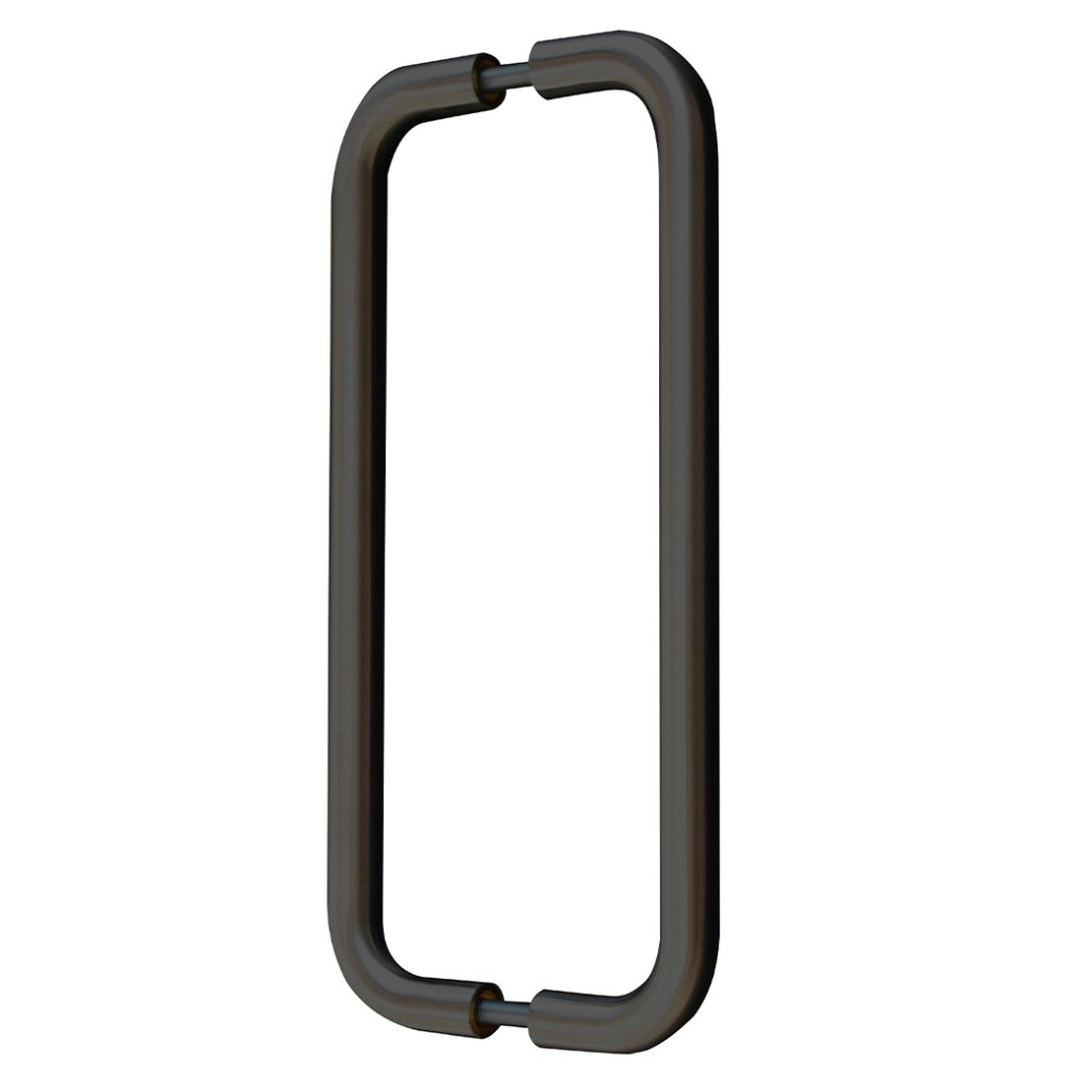 Matt Black Antimicrobial Eco-Friendly Tubular “D” Pull Handles – Back to Back Fixing – 900mm c/c x 19mm Ø