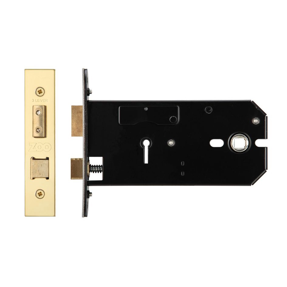 Anti-tarnish Brass Horizontal 3 Lever Mortice Sash Lock