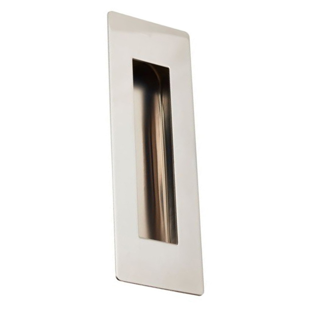 Rectangular Flush Pull 180mm x 60mm – Polished Stainless Steel 