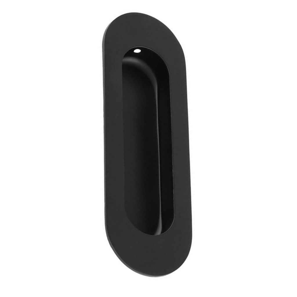 Radius Flush Pull 120 x 40mm – Antimicrobial Eco-Friendly Matt Black