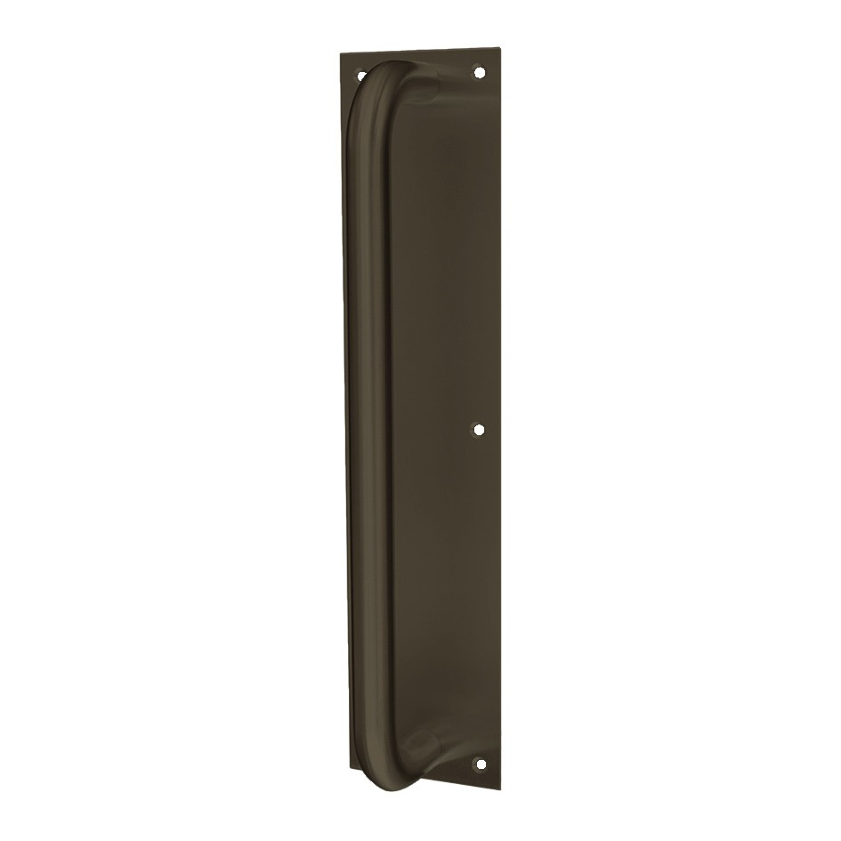 Adonic Matt Bronze Tubular Pull Handle Mounted on Back Plate – Face Fixing