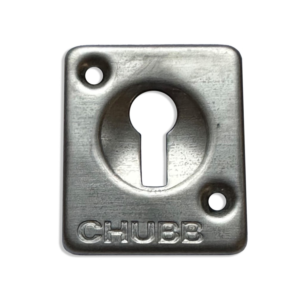 Chubb Uncovered Rectangular Keyhole Escutcheon