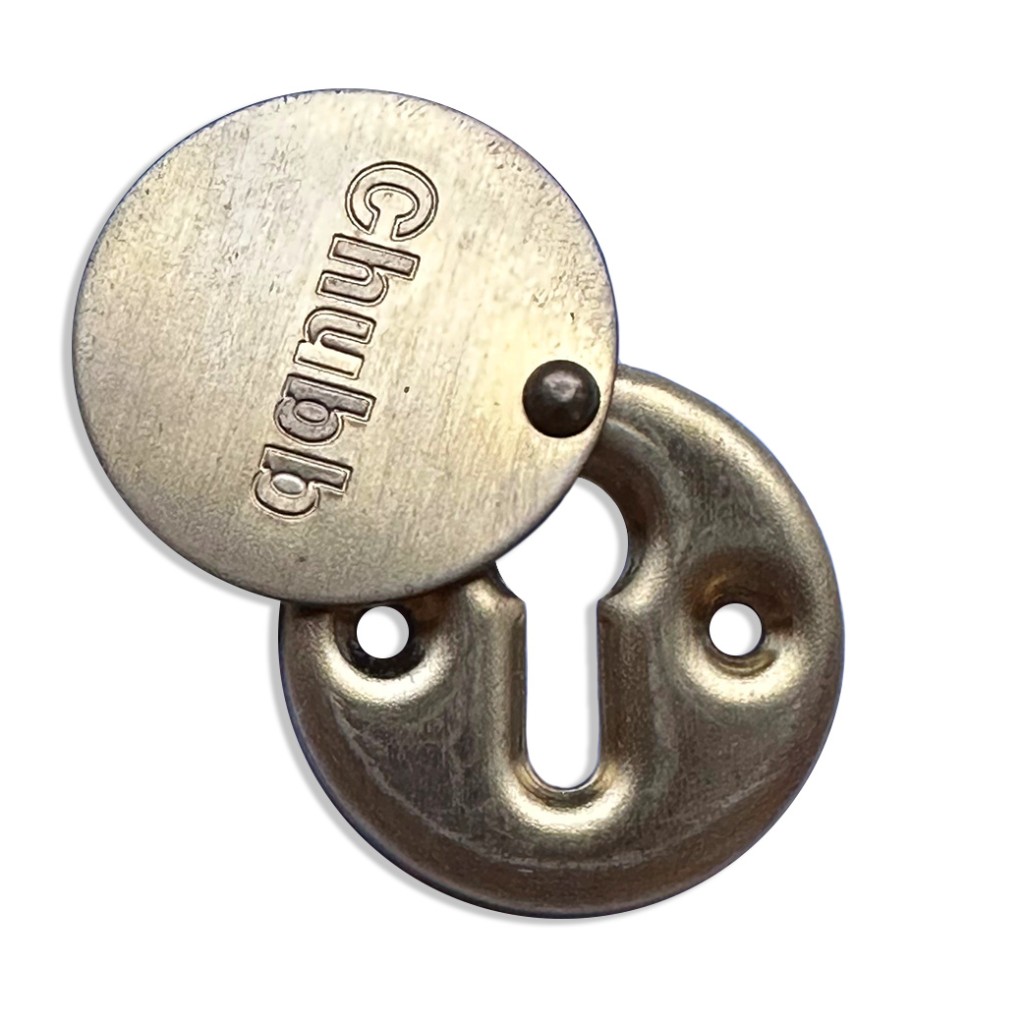 Chubb Covered Round Keyhole Escutcheon