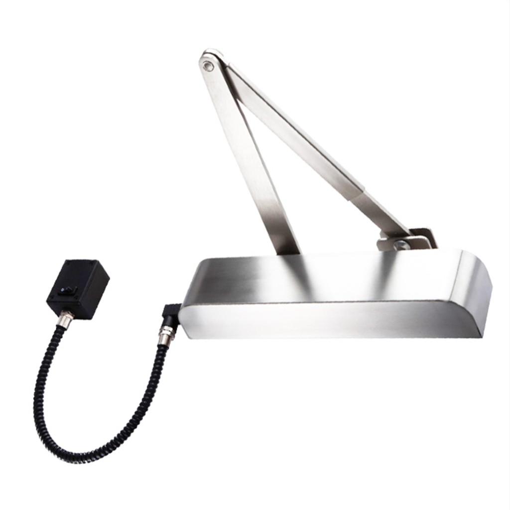 Electromagnetic Hold Open / Swing Free Door Closer (E-mag Closer) – Polished Stainless Steel