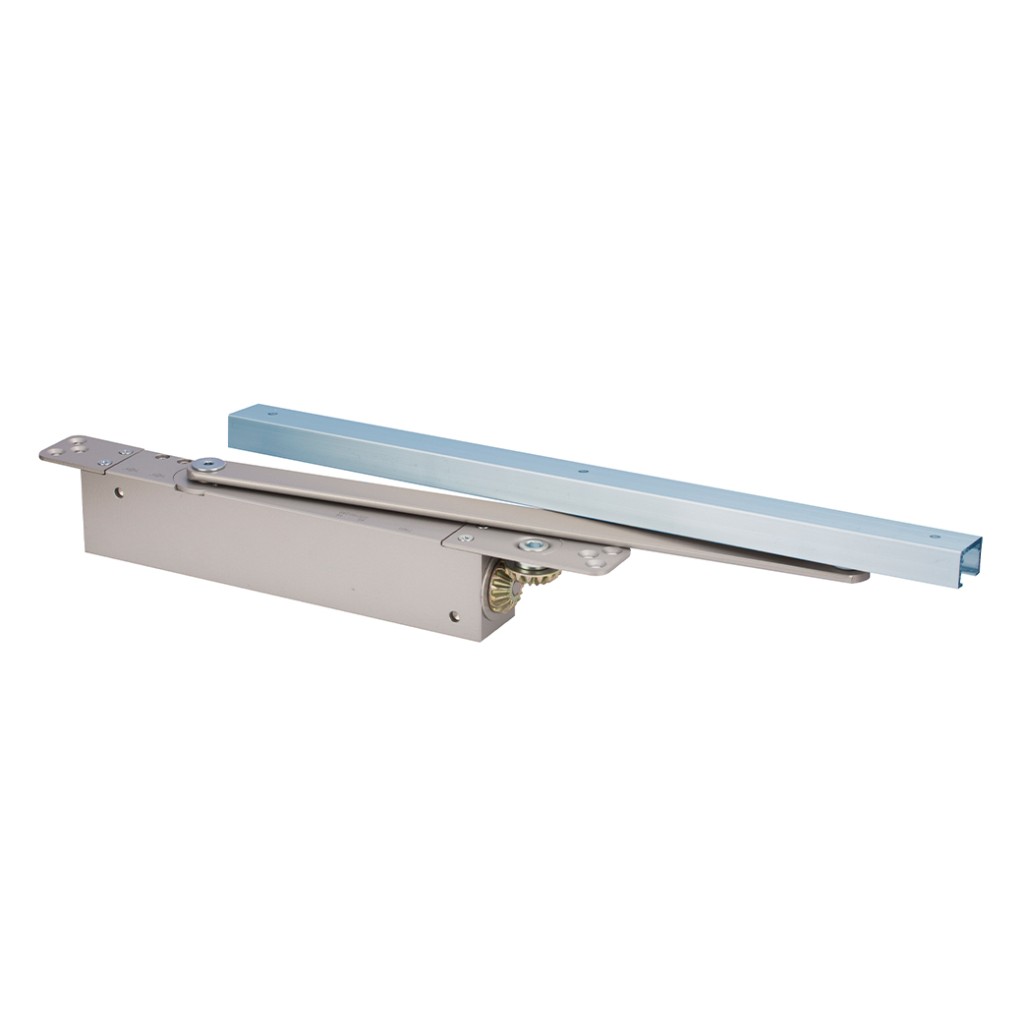 Heavy Duty Adjustable Power Concealed Cam Action Door Closer - Antimicrobial Satin Nickel Plate