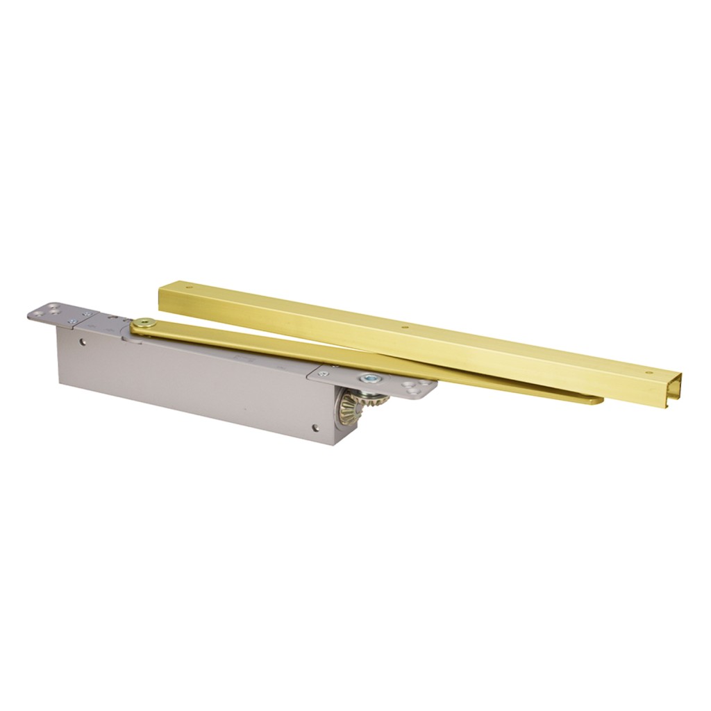 Heavy Duty Adjustable Power Concealed Cam Action Door Closer - Polished Brass