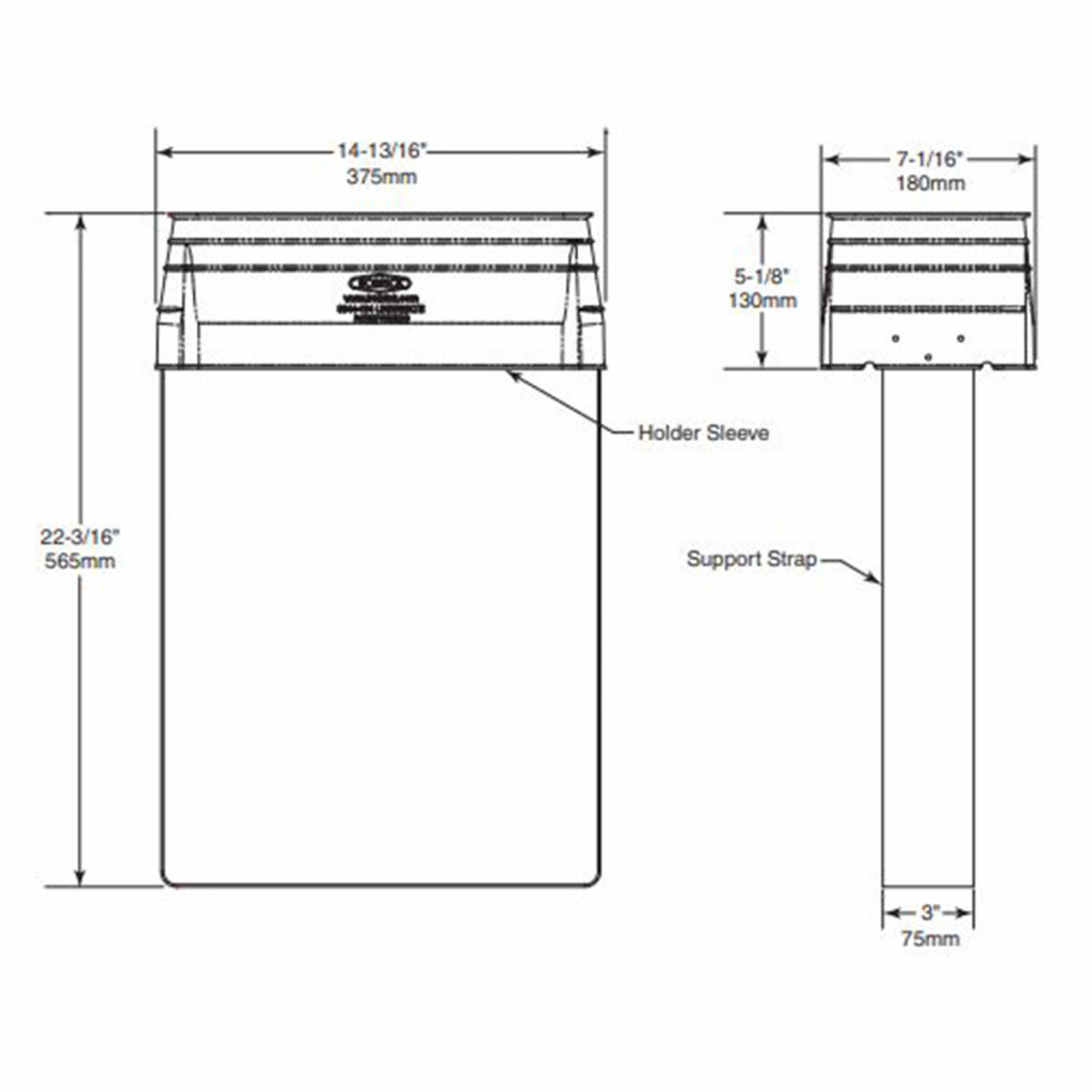 ClassicSeries® Recessed Waste Bin | Poole Waite & Co. Ltd.