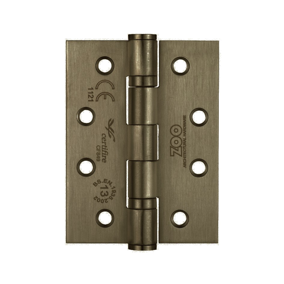 Adonic Matt Bronze Heavy Duty Ball Bearing Hinges, 102 x 76 x 3mm