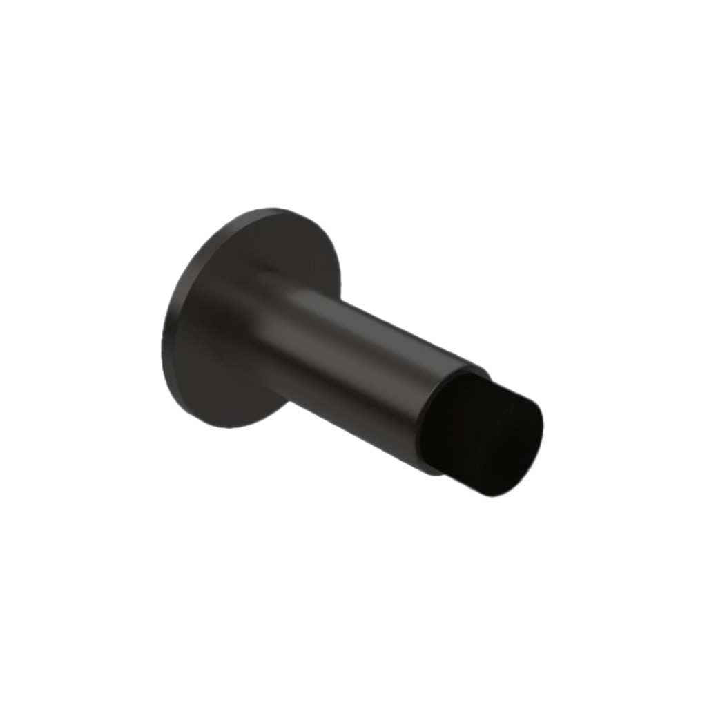 Matt Black Antimicrobial Eco-Friendly Concealed Face Fixing 80mm Projection Door Stop