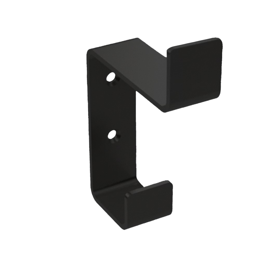 Strip Pattern Hat & Coat Hook – Antimicrobial Eco-Friendly Matt Black