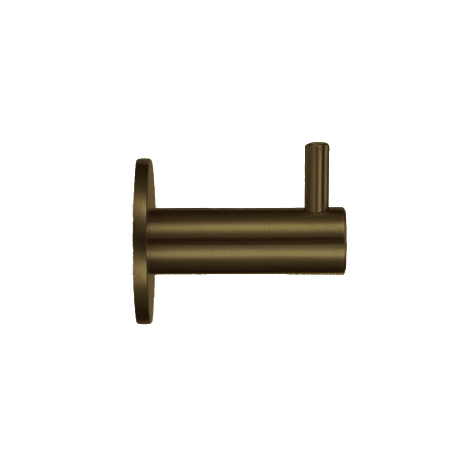 Adonic Matt Bronze Peg Style Coat Hook on Rose