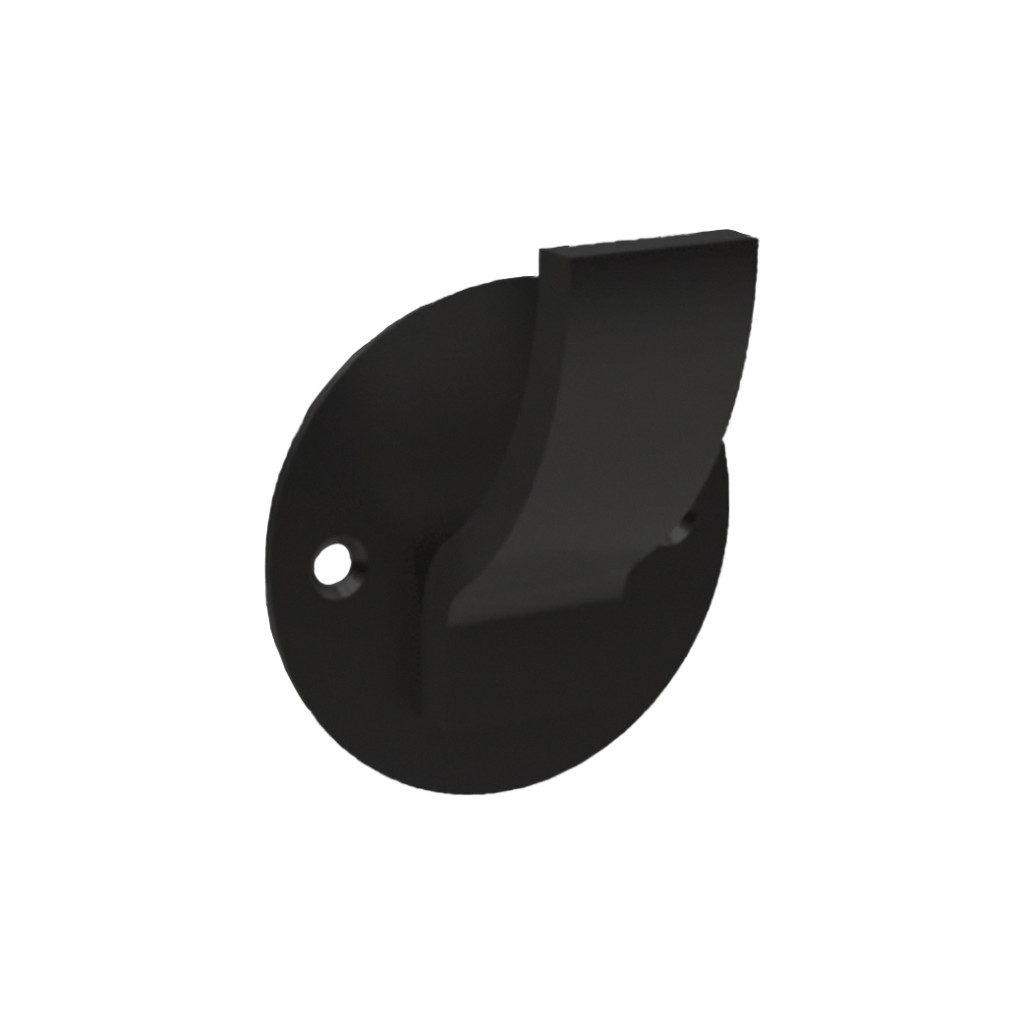 Matt Black Antimicrobial Eco-Friendly “Discus” Coat Hook