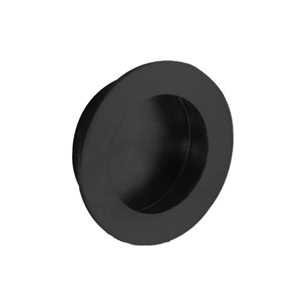 Matt Black Antimicrobial Eco-Friendly Circular Flush Handle 78mm Ø