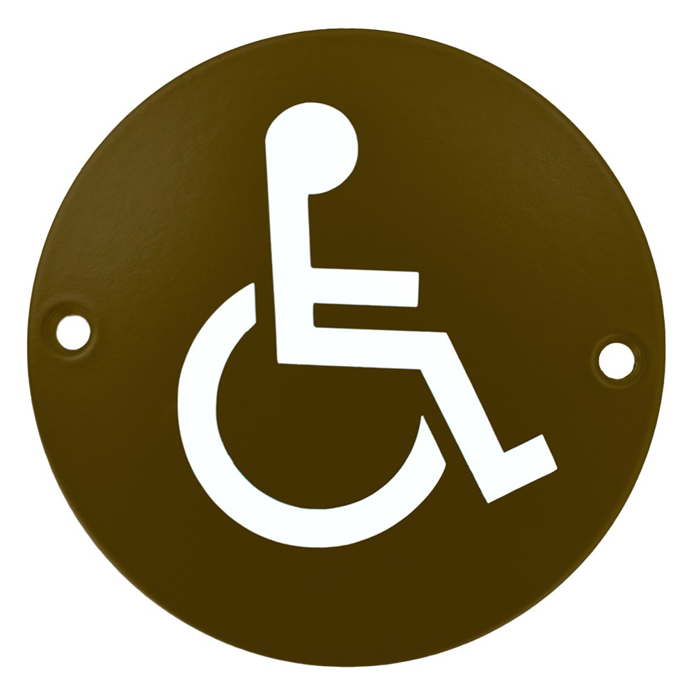 “Disabled facilities” symbol – Adonic Matt Bronze Powder Coated