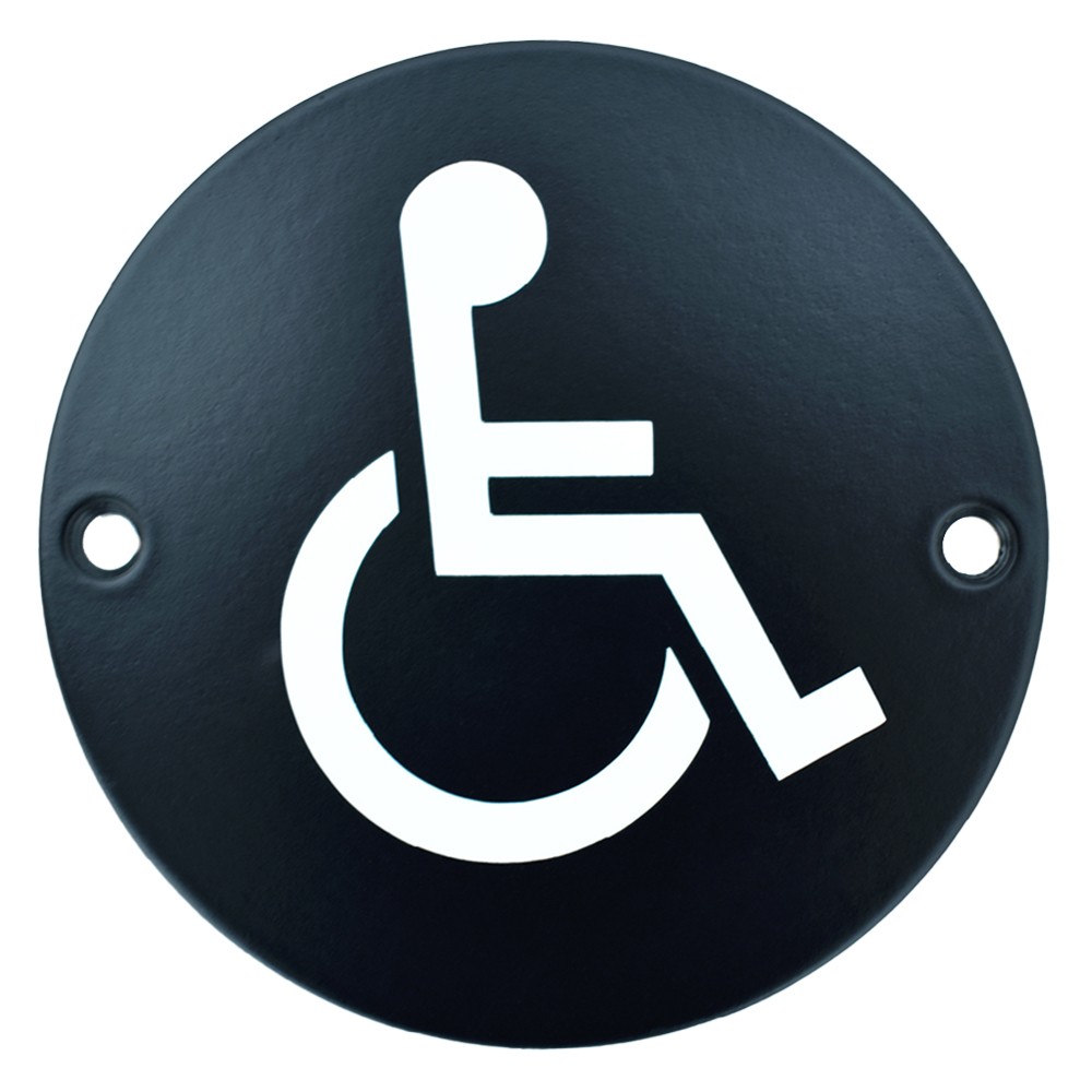 “Disabled facilities” symbol – Matt Black Powder Coated