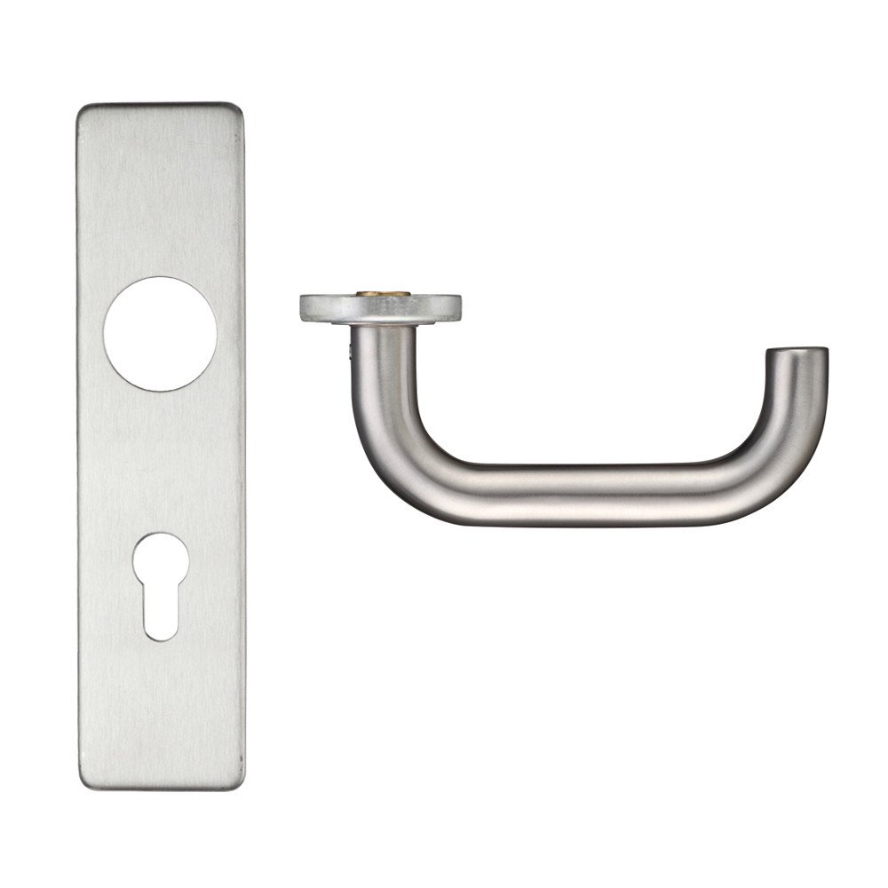 Satin Stainless Steel Antimicrobial Euro Profile Lever Lock Furniture for DIN Lock Cases