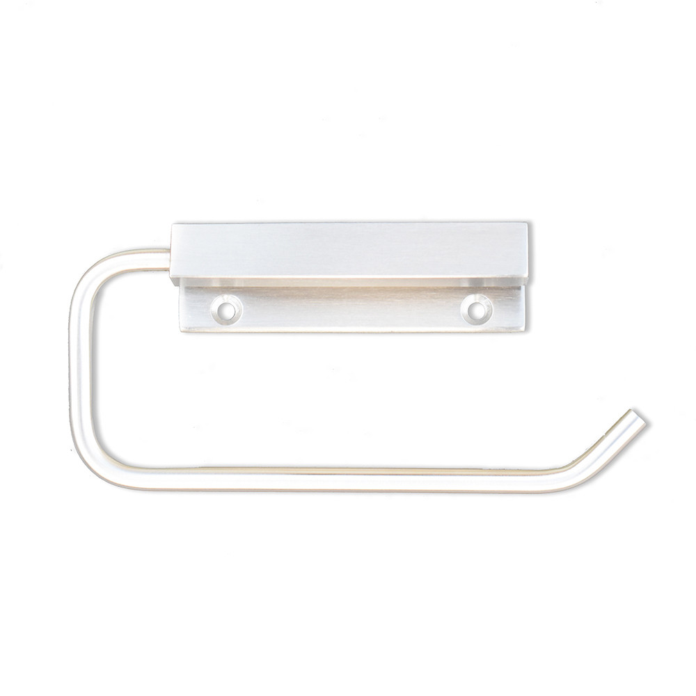 Satin Stainless Steel Antimicrobial Square Section Toilet Roll Holder