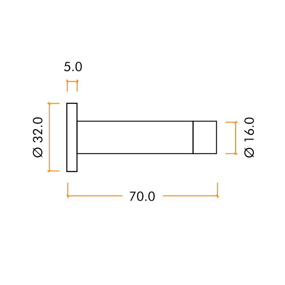 Satin Stainless Steel Antimicrobial 70mm Projection Wall or Skirting ...