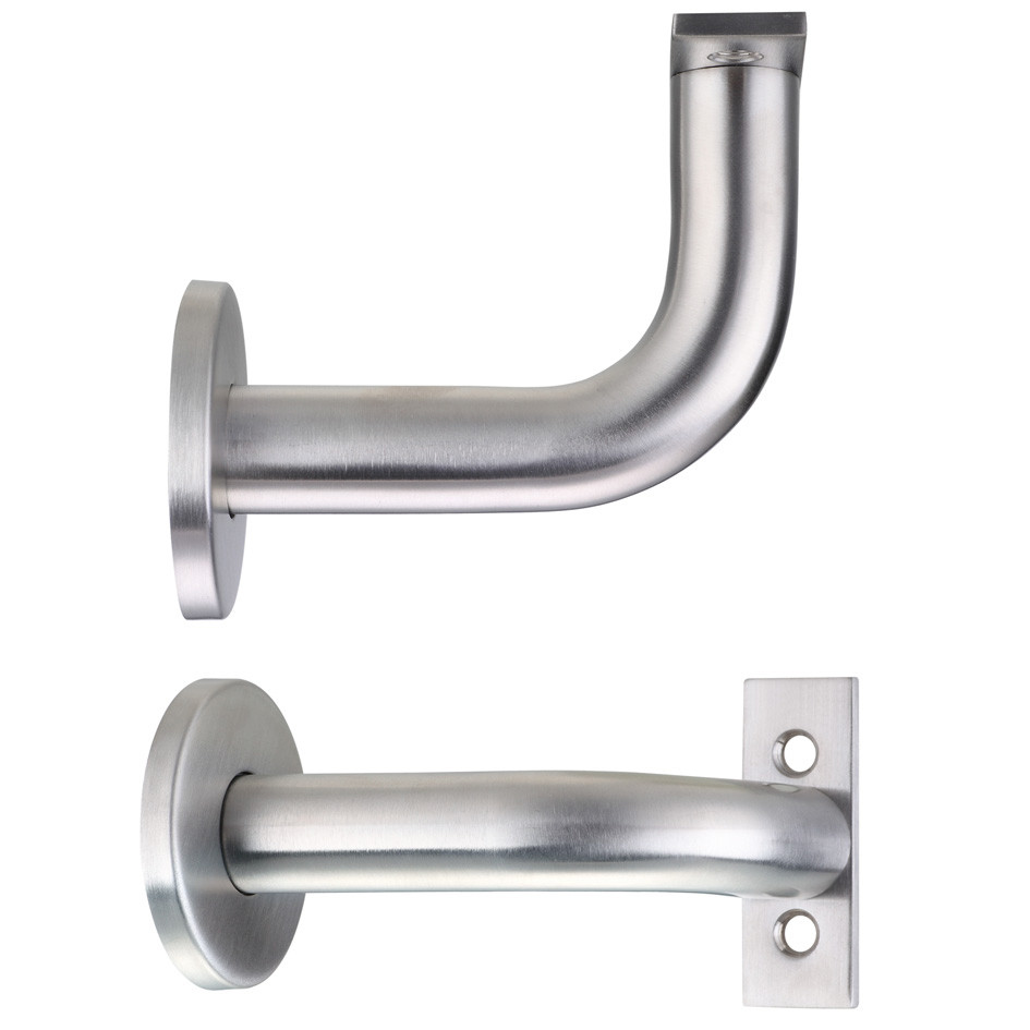 Satin Stainless Steel Antimicrobial Concealed Face Fixing Handrail Brackets