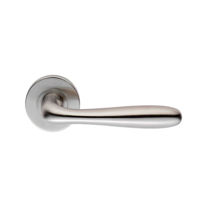 Carlisle Brass Eurospec Lever on Sprung Round Rose - Satin Stainless Steel