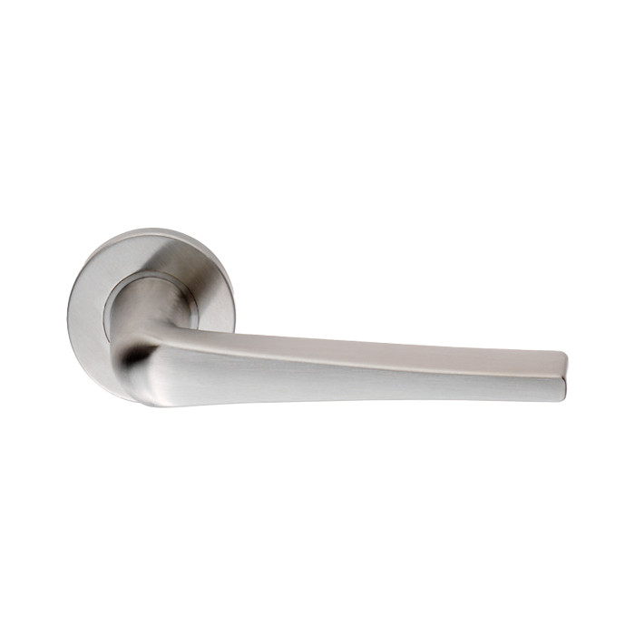 Carlisle Brass Eurospec Plaza Lever on Sprung Round Rose - Satin Stainless Steel