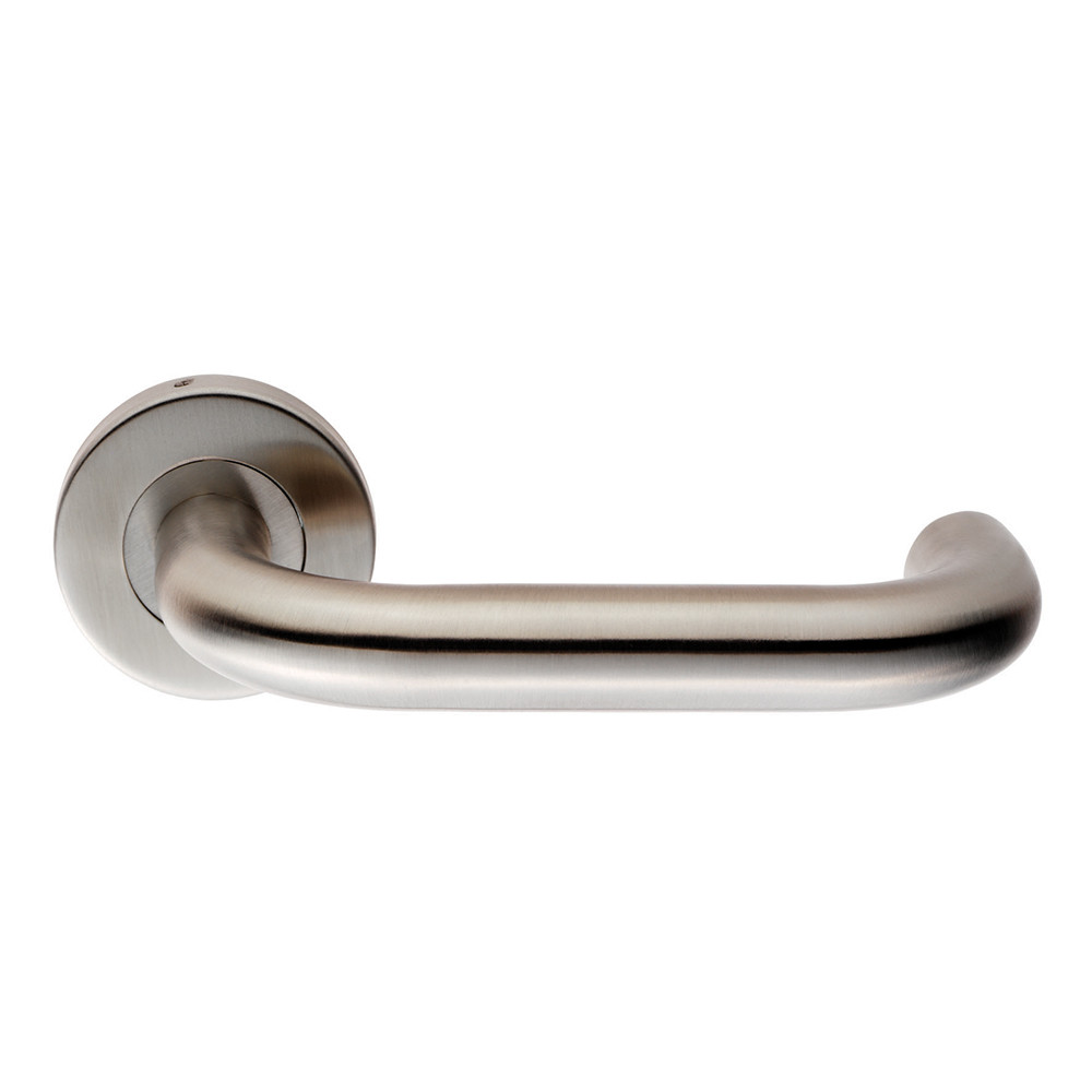 Carlisle Brass Eurospec Nera Safety Lever on Round Sprung Rose - Grade 304 Satin Stainless Steel