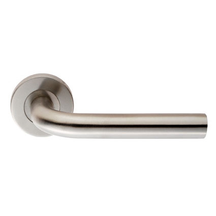 Carlisle Brass Eurospec Straight Lever on Sprung Round Rose - Grade 304 Satin Stainless Steel