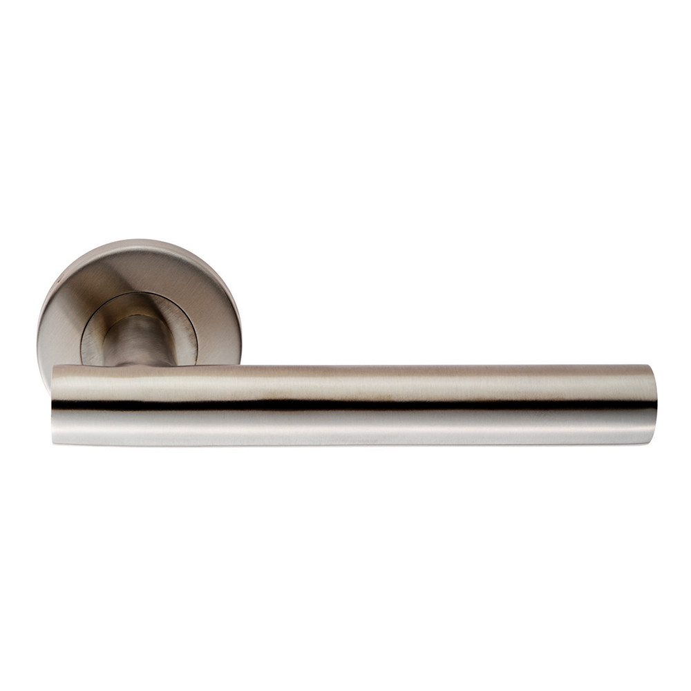 Carlisle Brass Eurospec Philadelphia Straight Lever on Sprung Round Rose - Grade 304 Satin Stainless Steel