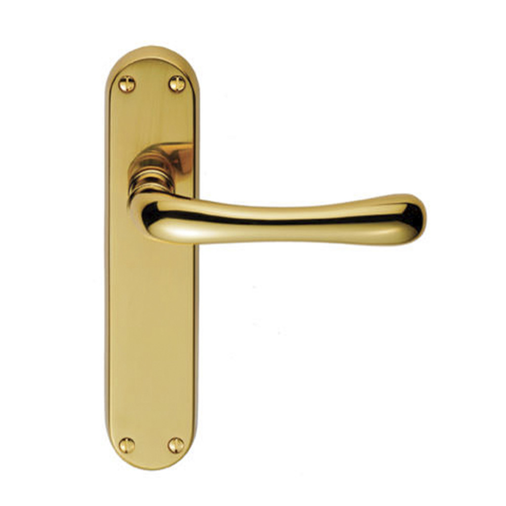 Carlisle Brass Ibra Economy Lever on Latch Plate - Anti-tarnish Brass