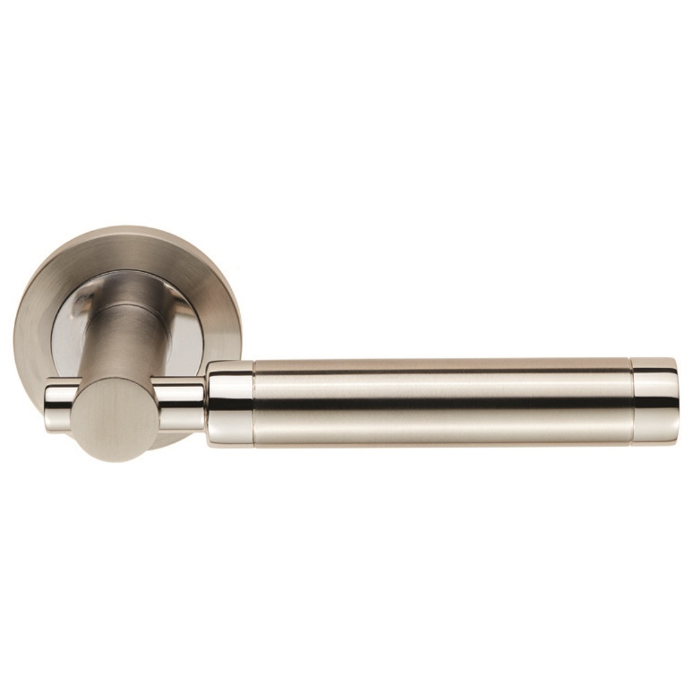 Carlisle Brass Eurospec Steelworx SWL Astoria Lever on Round Rose - Polished/Satin Stainless Steel