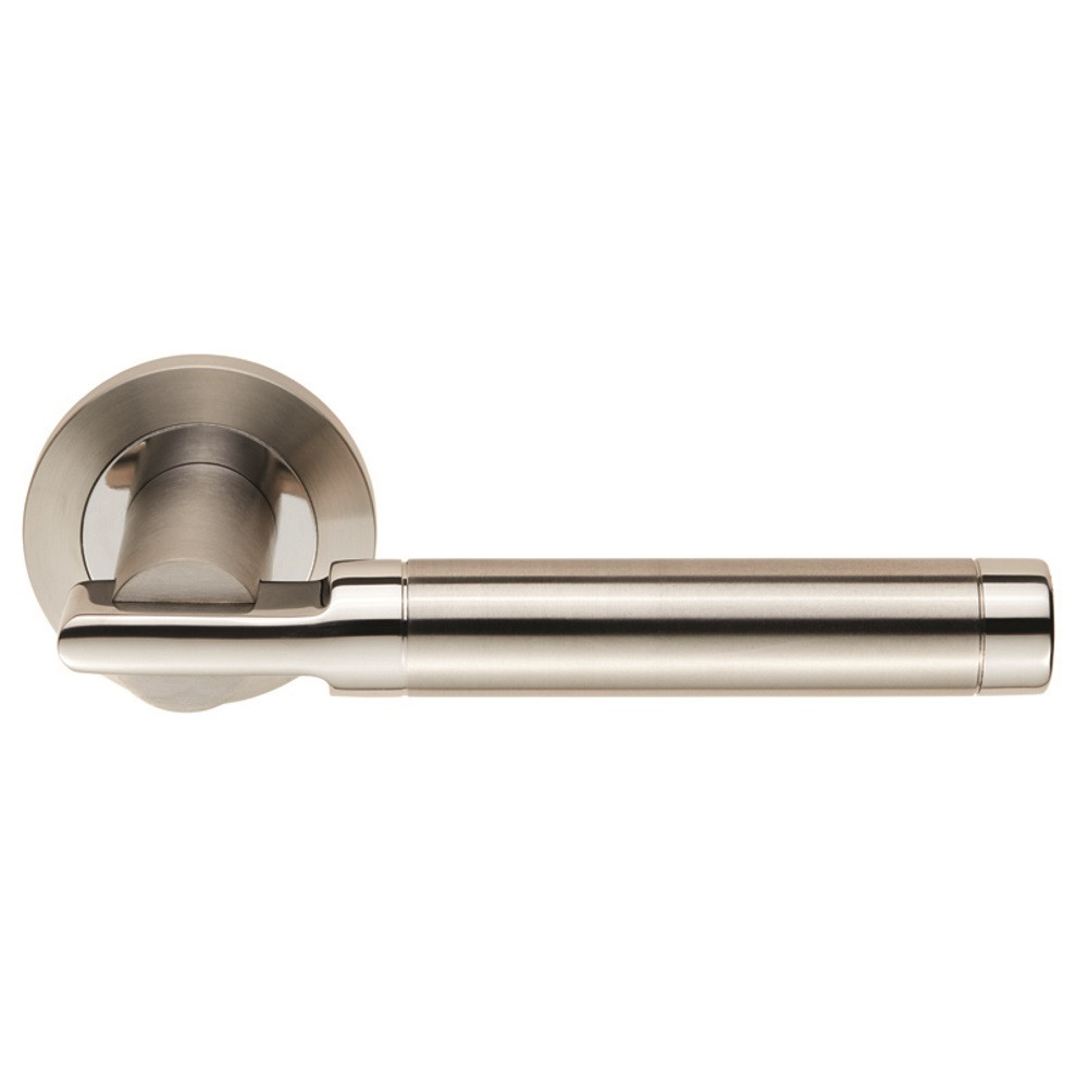 Carlisle Brass Eurospec Steelworx SWL Berna Lever on Round Rose - Polished/Satin Stainless Steel