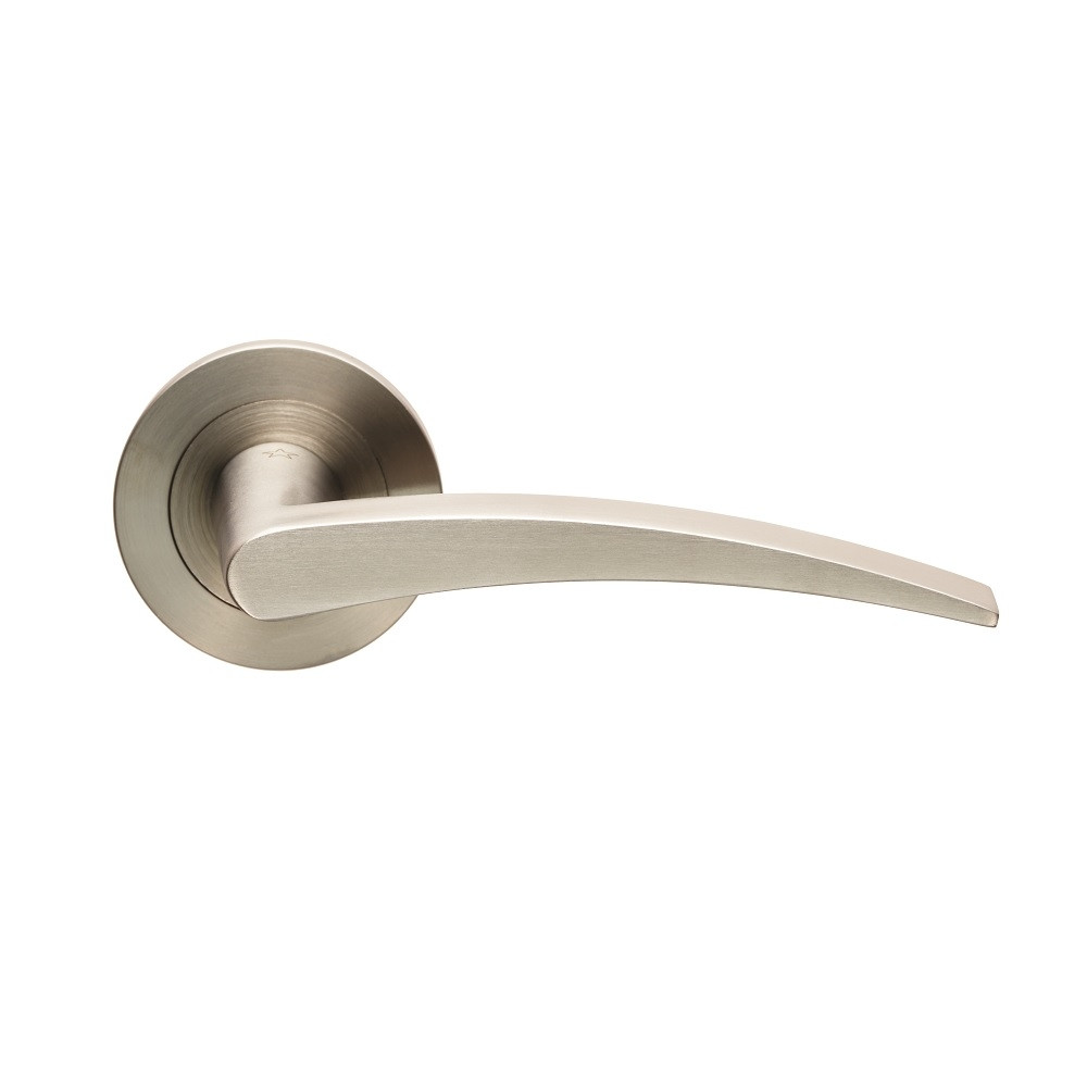 Carlisle Brass Eurospec Volantes Designer Lever on Threaded Round Rose - Satin Stainless Steel