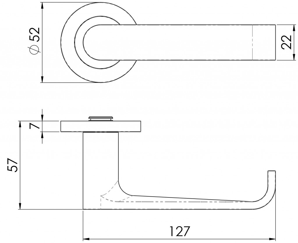 Carlisle Brass Eurospec Steelworx SWL Zurigo Lever on Round Rose ...