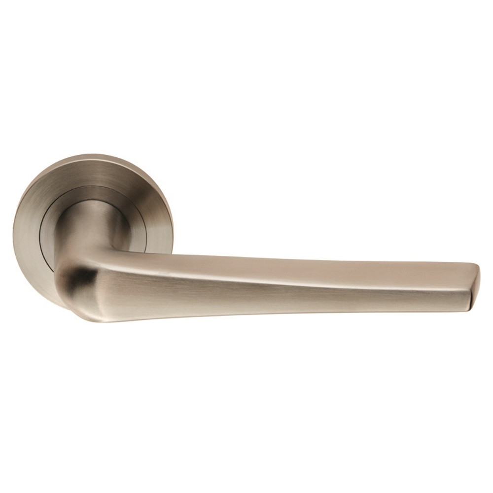 Carlisle Brass Eurospec Steelworx SWL Plaza Lever on Round Rose - Satin Stainless Steel