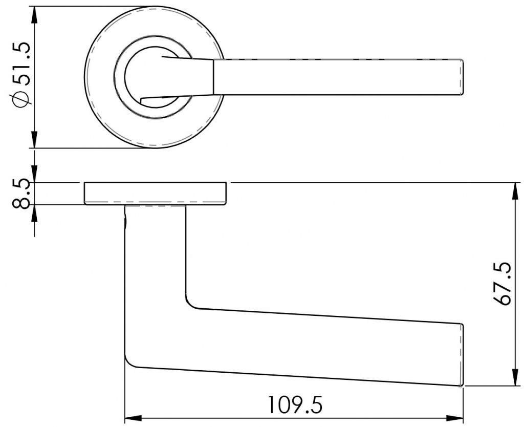 Carlisle Brass Serozzetta Uno Lever on Round Rose | Poole Waite & Co. Ltd.