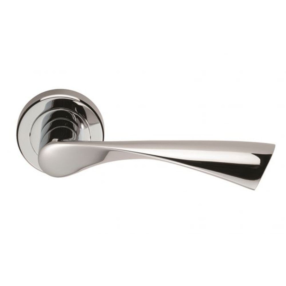 Carlisle Brass Serozzetta Breeze Lever on Round Rose - Polished Chrome Plate